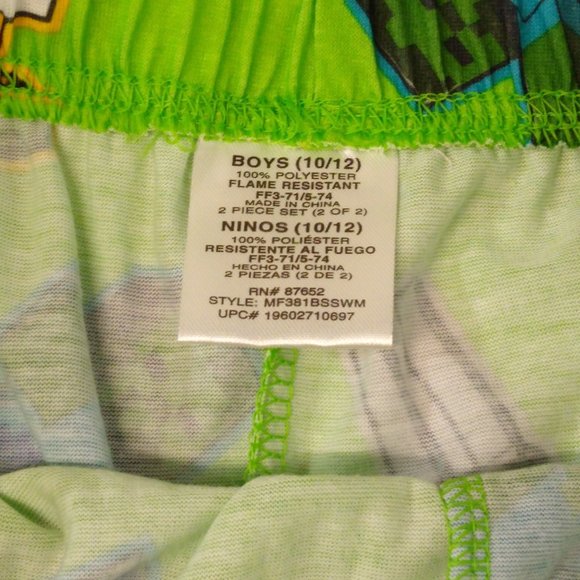 Minecraft Boys Print Lounge Pajama Bottom (Size 10/12) Comfortable Colorful NWT - Picture 4 of 5